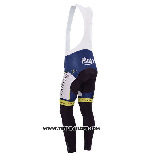 2014 Maillot Ciclismo Vini Fantini Vert et Bleu Manches Longues et Cuissard